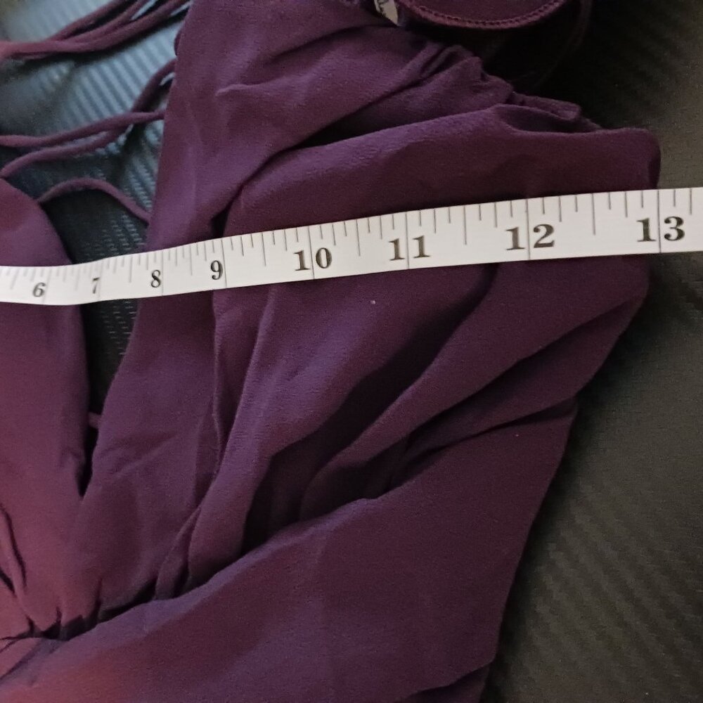 NEW Lulus Soiree Celebration Purple Ruffled Lace-Up Maxi Dress, Size XS - Picture 12 of 16